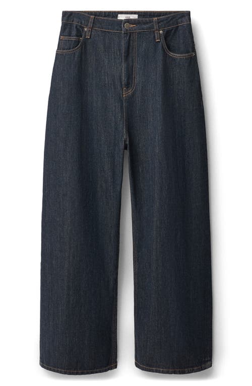 Mango High Waist Wide Leg Jeans In Open Blue