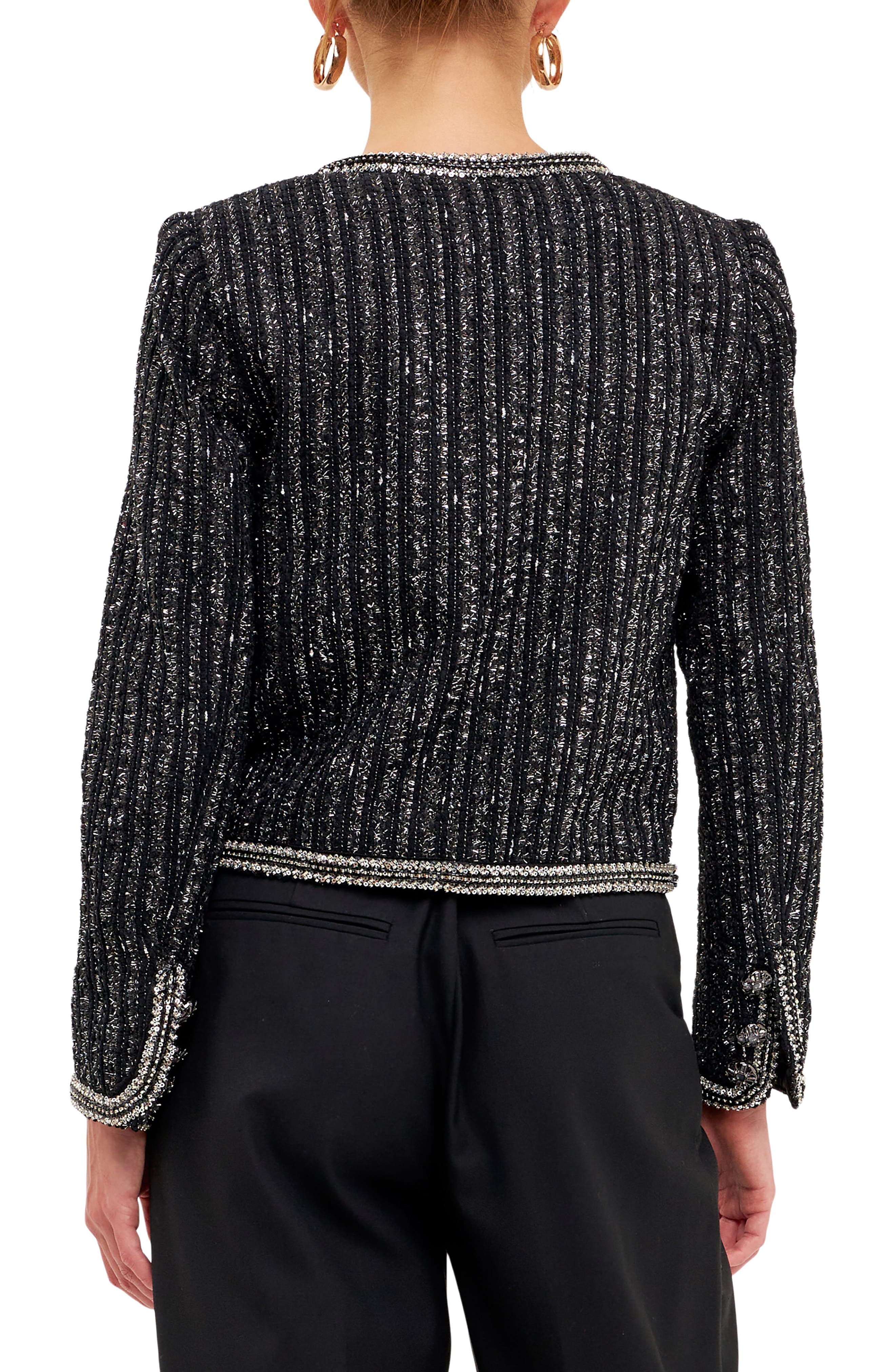 Premium Sequin Tweed Jacket - image 2