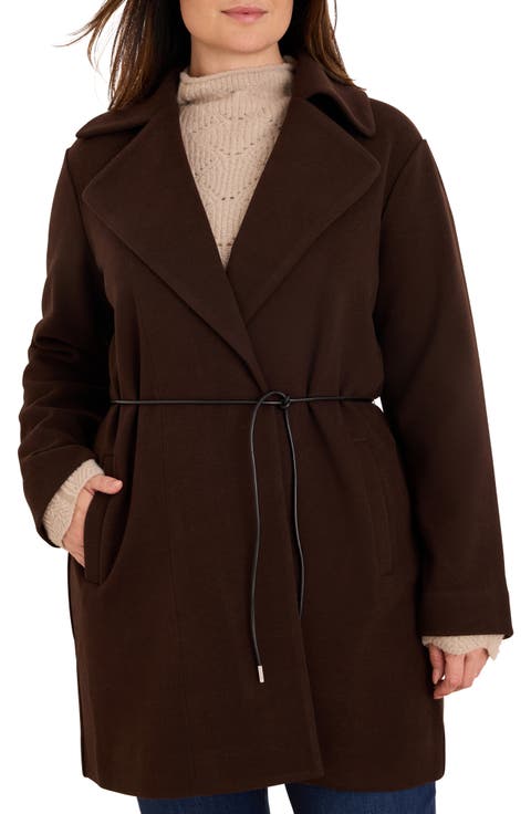 Knit Twill Wrap Jacket