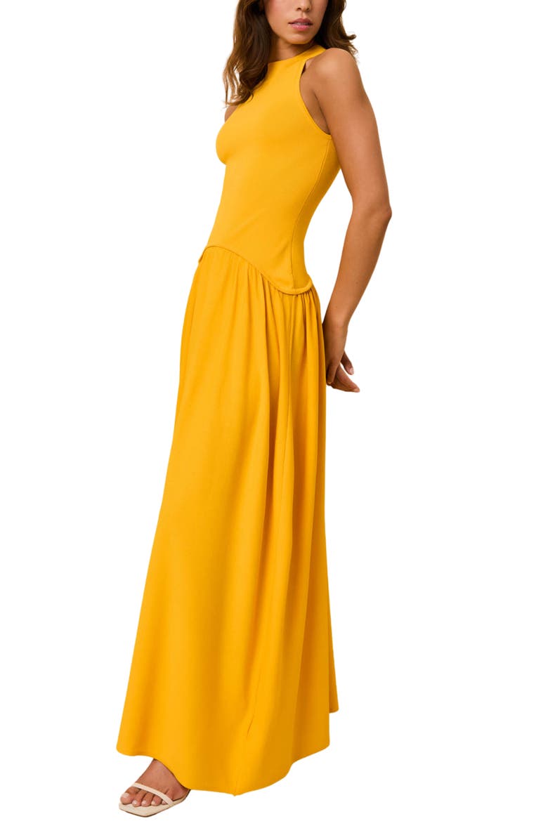 Solid & Striped The Isola Sleeveless Maxi Dress, Alternate, color, Pineapple