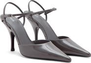 MANGO Ankle Strap Pointed Toe Slingback Pump