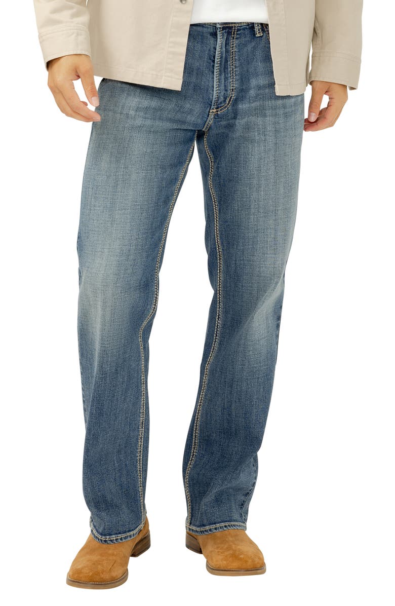 Silver Jeans Co. Zac Relaxed Fit Straight Leg Jeans, Main, color,