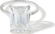 YS GEMS Emerald Cut Lab Created Moissanite Ring