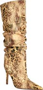 AZALEA WANG Sterre Leopard Print Knee High Boot