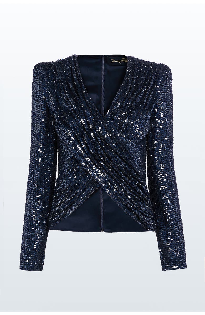 Jenny Packham Misty Blouse, Main, color, Mockingbird Blue