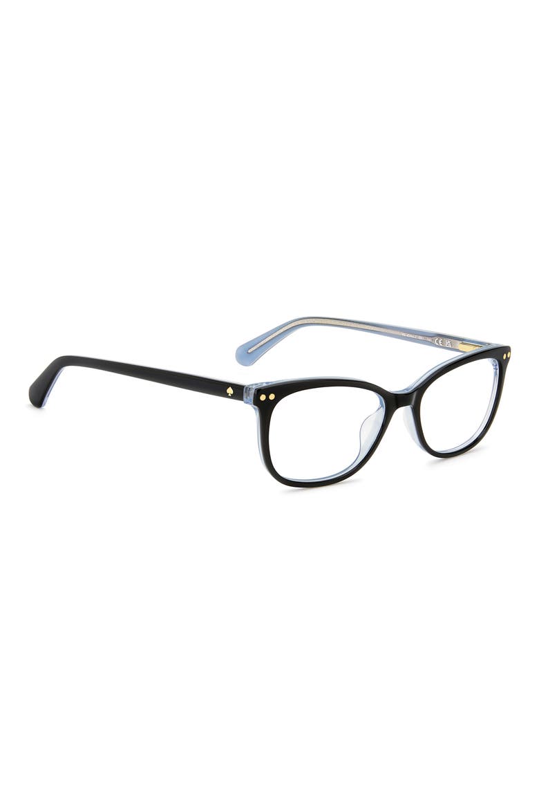 adria 52mm rectangular optical glasses, Alternate, color, BLACK BLUE