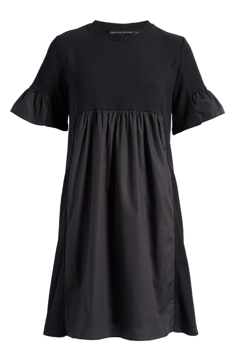 English Factory Solid Minidress, Alternate, color, Black