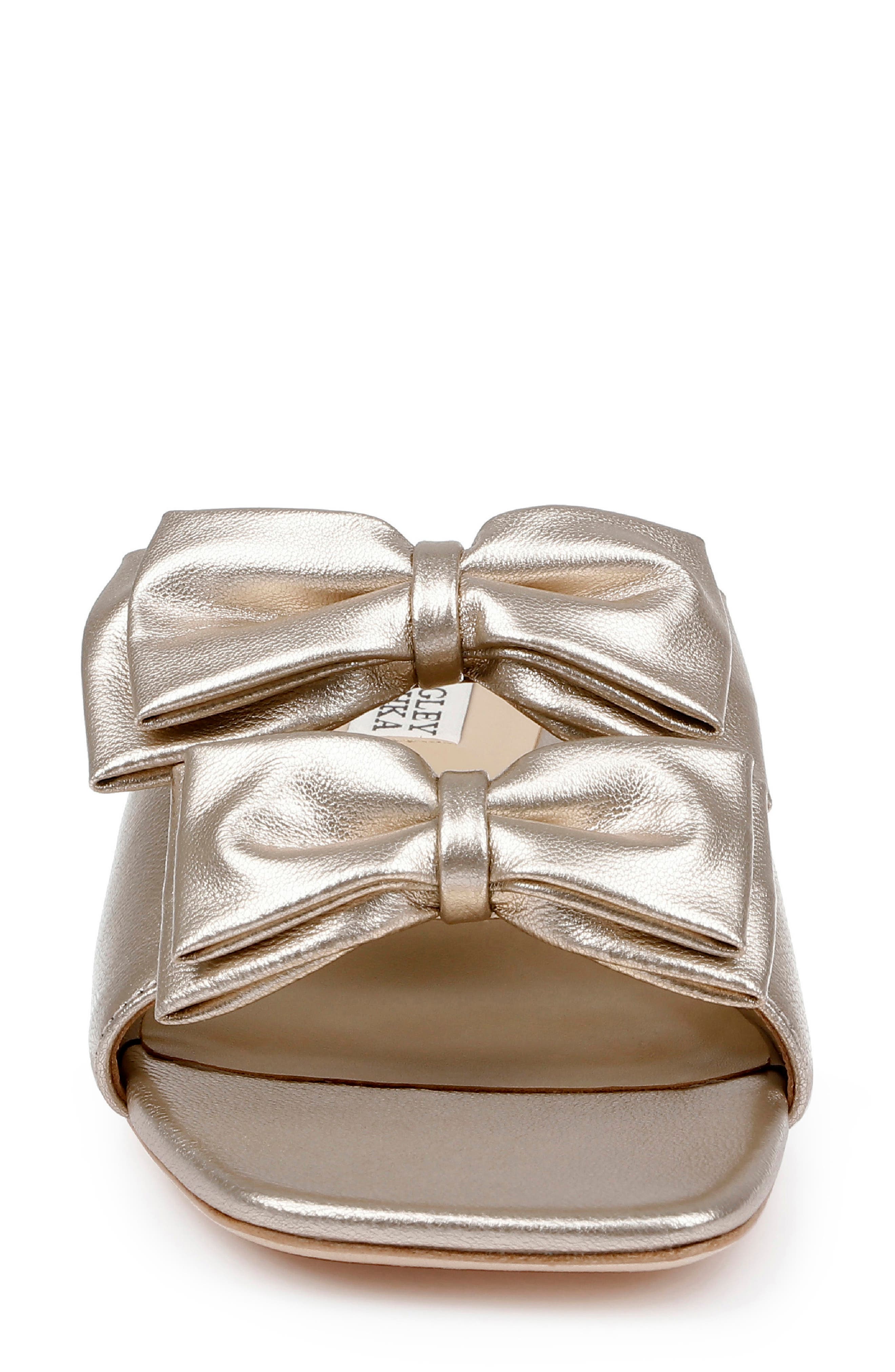 Badgley Mischka Collection Giorgia II Slide Sandal, Alternate, color, Champagne Leather