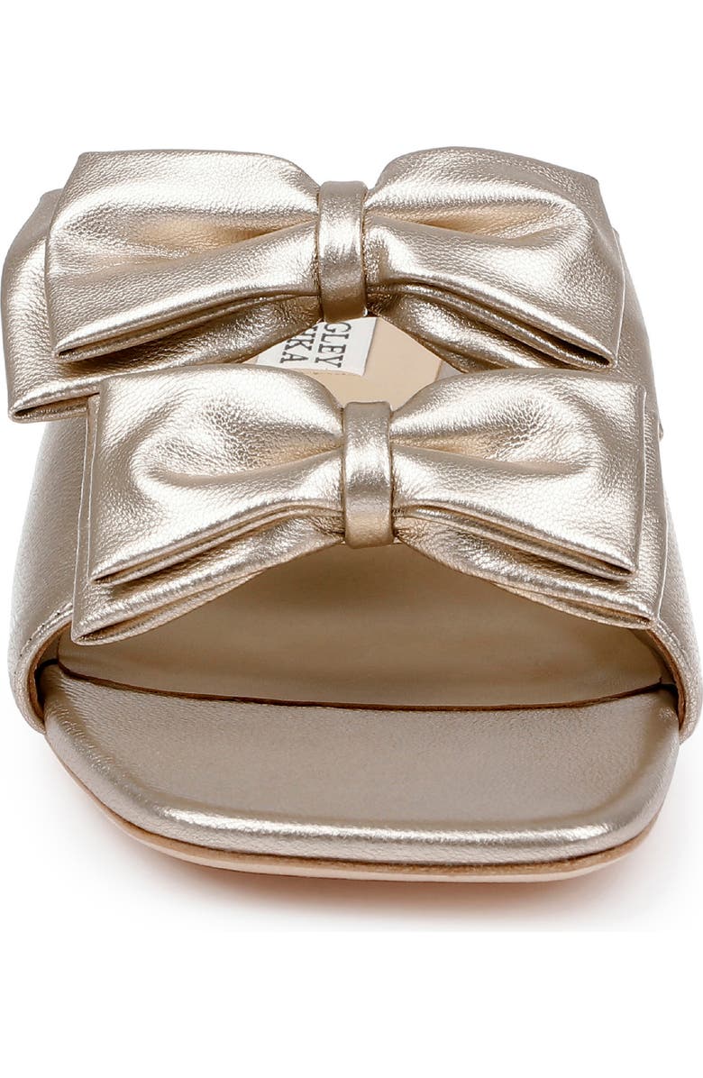 Badgley Mischka Collection Giorgia II Slide Sandal, Alternate, color, Champagne Leather