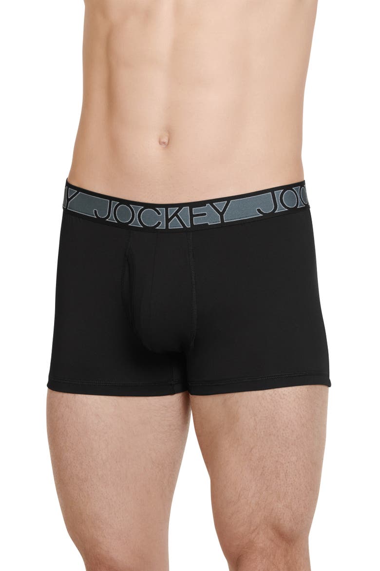 Mens Active Microfiber 2.5" Trunk - 3 Pack, Alternate, color, Black