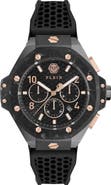 PHILIPP PLEIN Chronograph Royal Quartz Silicone Strap Watch, 46mm