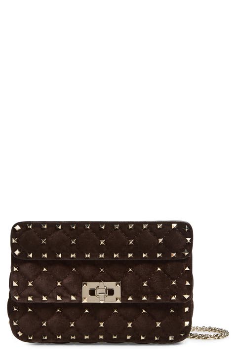 Small Rockstud Spike Leather Shoulder Bag