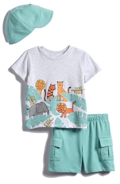 Graphic T-Shirt, Cargo Shorts & Cap Set (Baby)