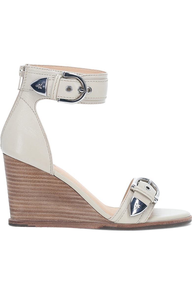 Frye Rachel Ankle Strap Wedge Sandal, Alternate, color, Ivory