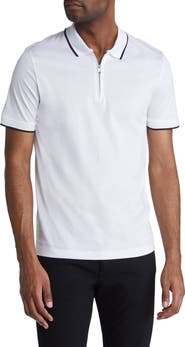BOSS Polston Tipped Zip Polo