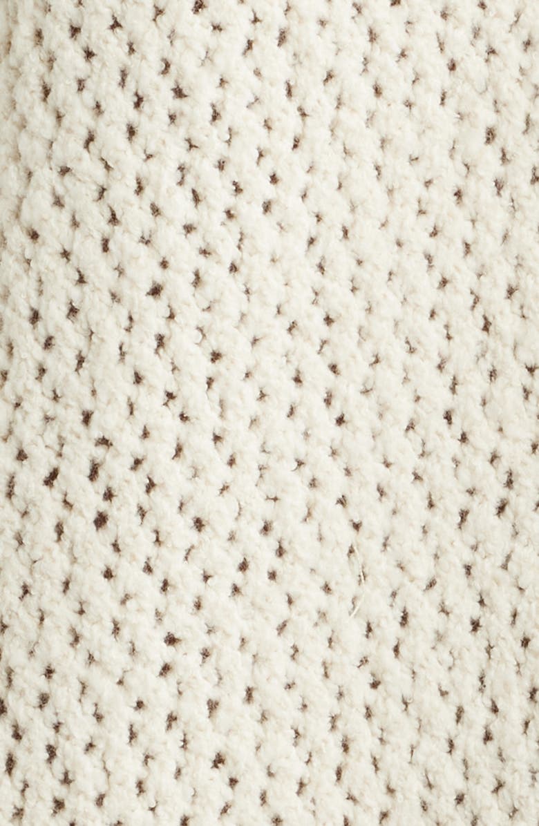 Topman Open Knit Cotton Button-Up Shirt, Alternate, color, 