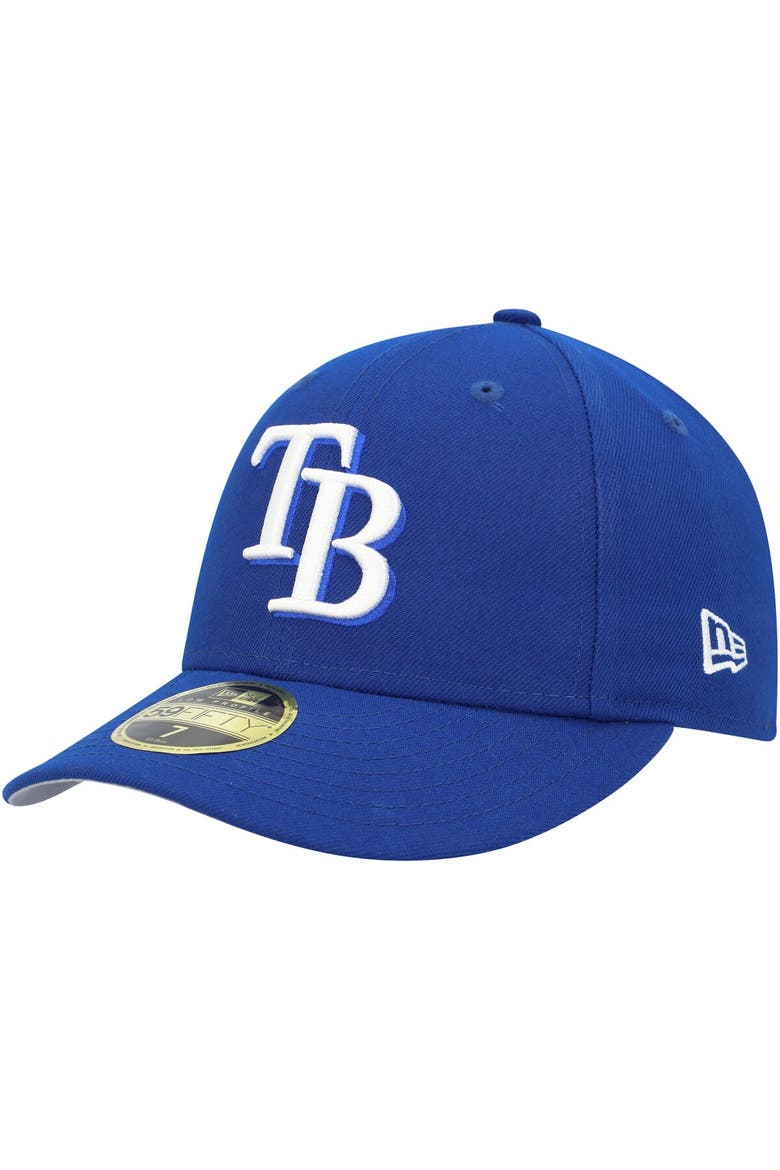 Men's New Era  Royal Tampa Bay Rays White Logo Low Profile 59FIFTY Fitted Hat, Main, color, Royal