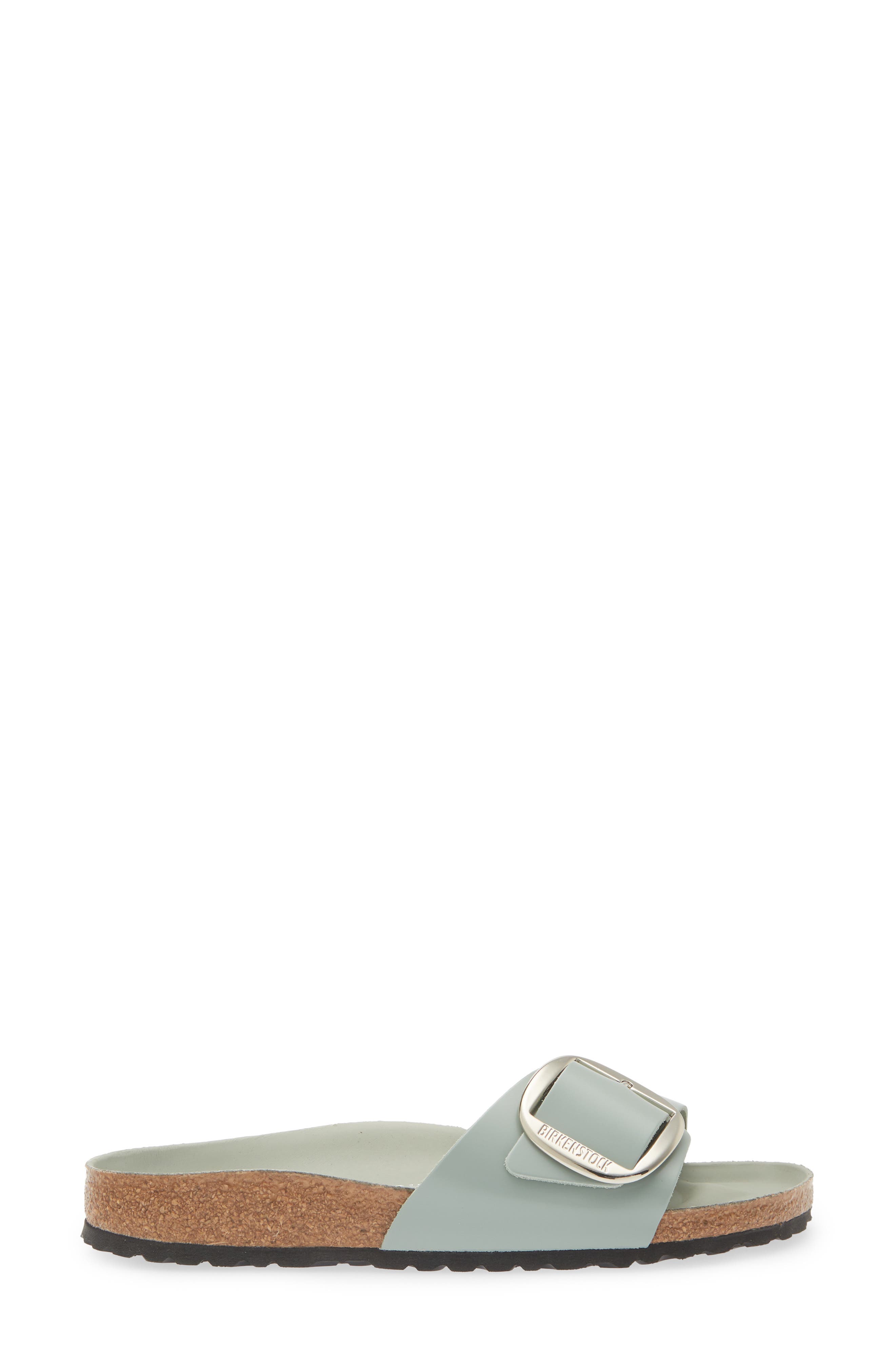 Madrid Big Buckle Slide Sandal, Alternate, color, PURE SAGE HIGH SHINE
