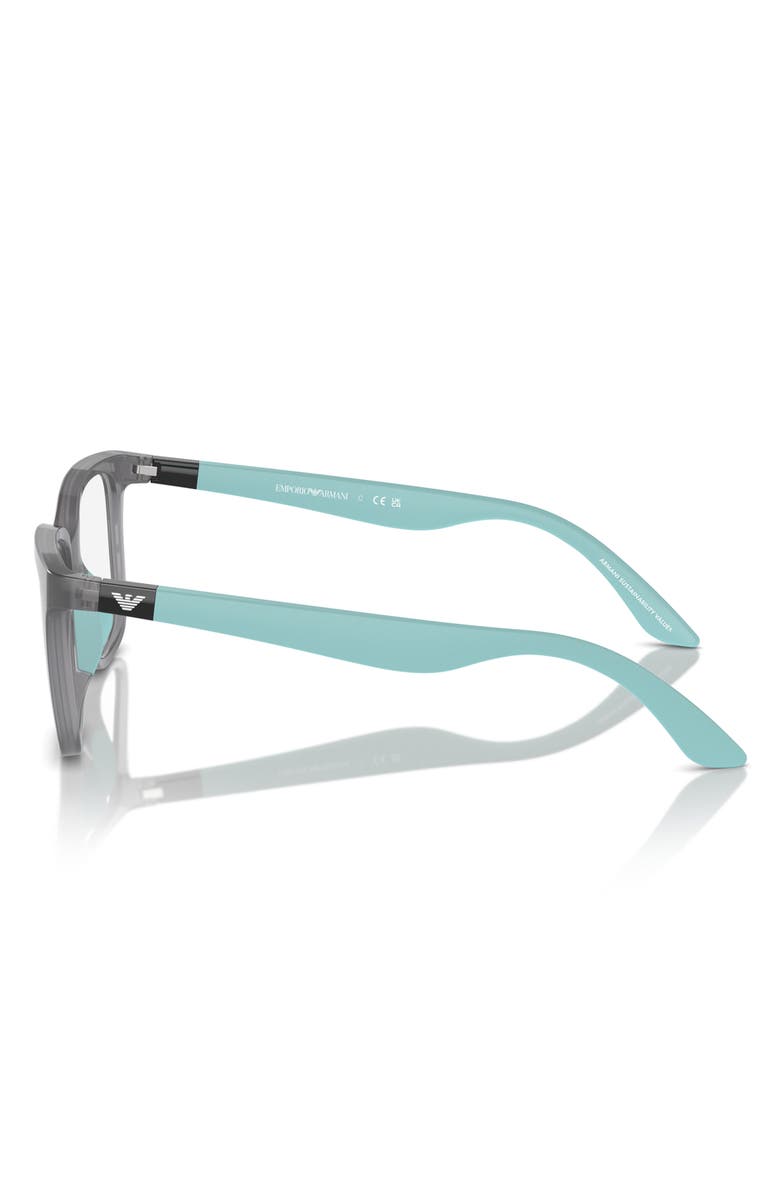 Emporio Armani Kids' 47mm Pillow Optical Glasses, Alternate, color, Opaline Black / Demo Lens