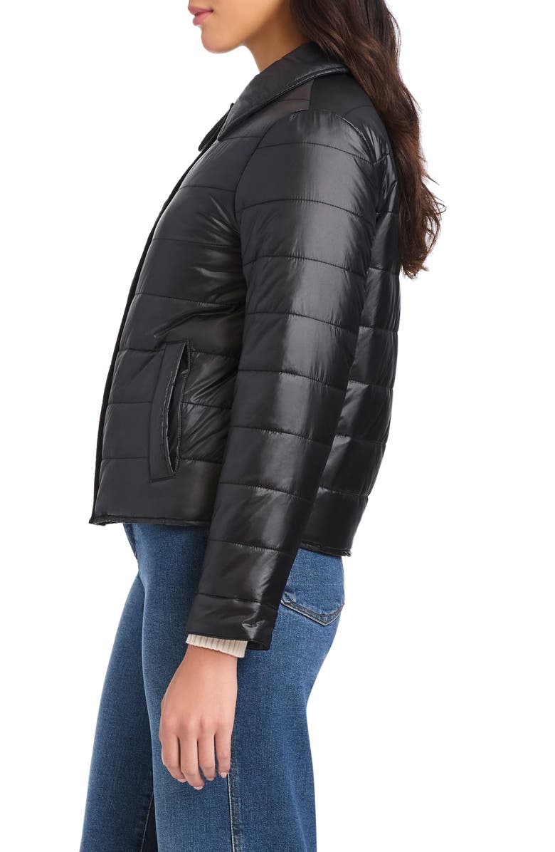 Kate Spade New York Quilted Water Resistant Jacket, Alternate, color, Black