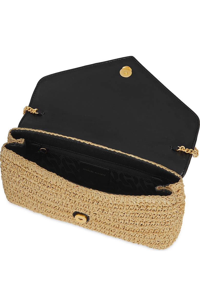 Rebecca Minkoff Straw Envelope Flap Clutch, Alternate, color,