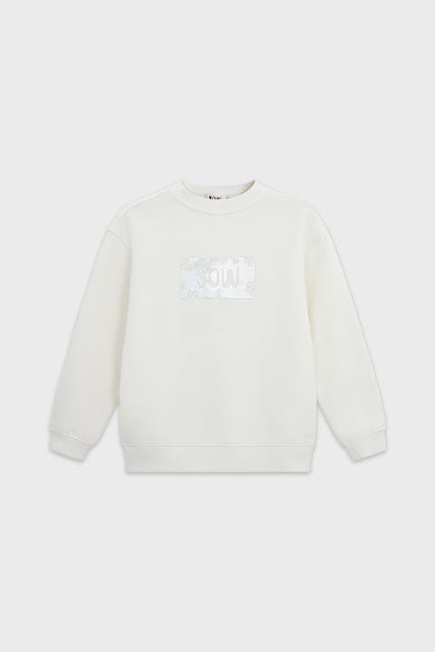 Relaxed Organic Fleece Sweatshirt With SOW print