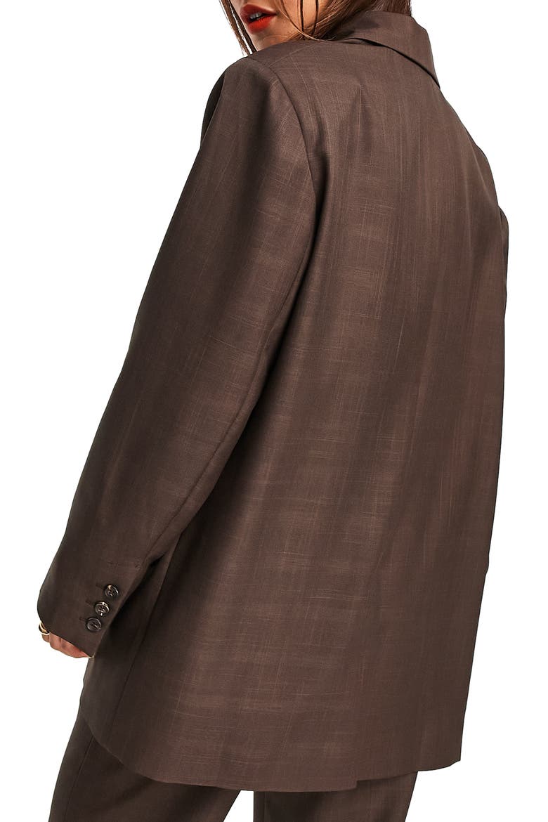 Oversize Blazer, Alternate, color, BROWN