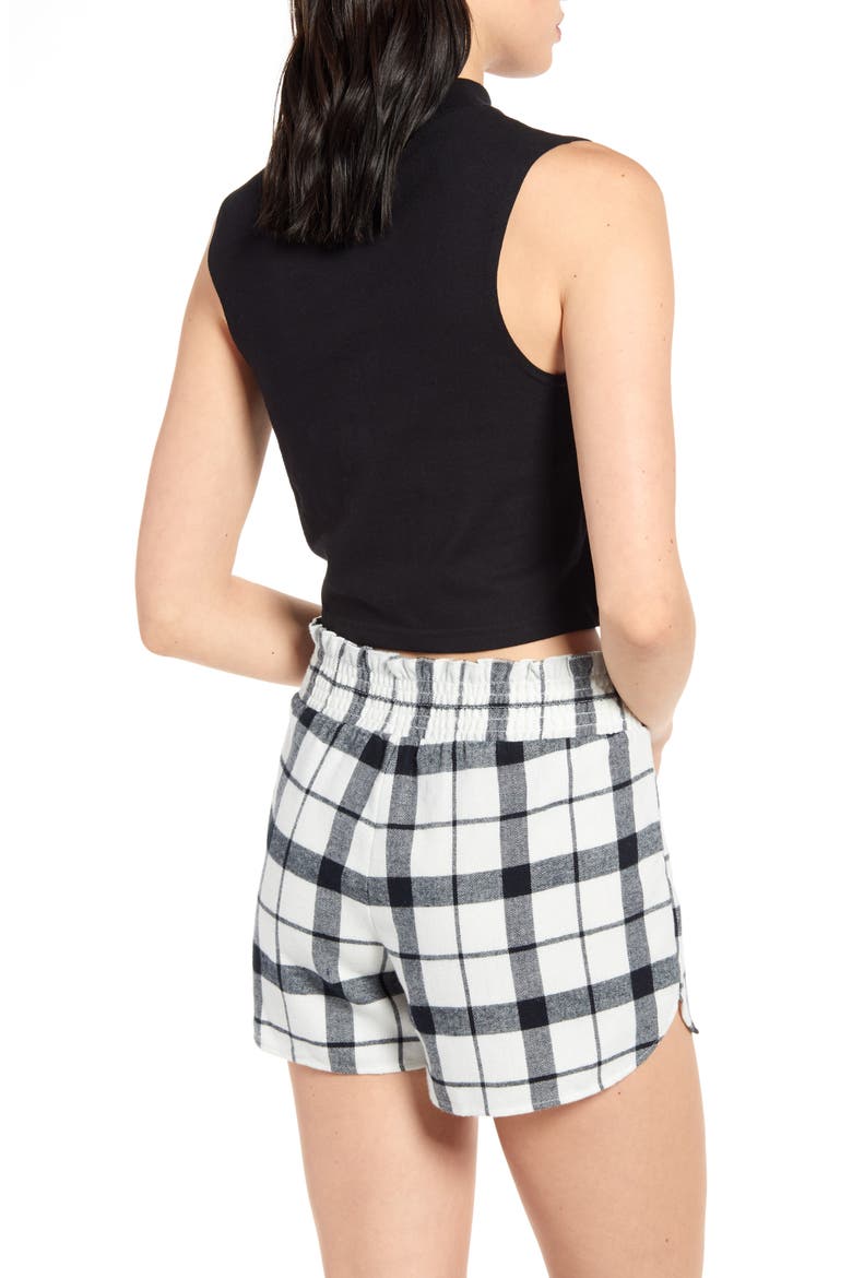 x Claudia Sulewski Mock Neck Crop Top, Alternate, color, BLACK