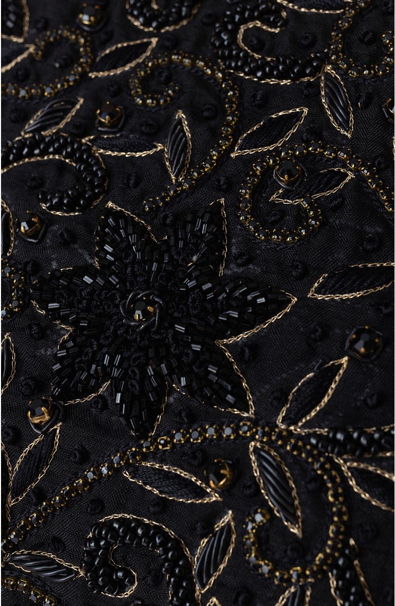 RAAS Mia Saree & Hand Embroidered Blouse, Alternate, color, Black