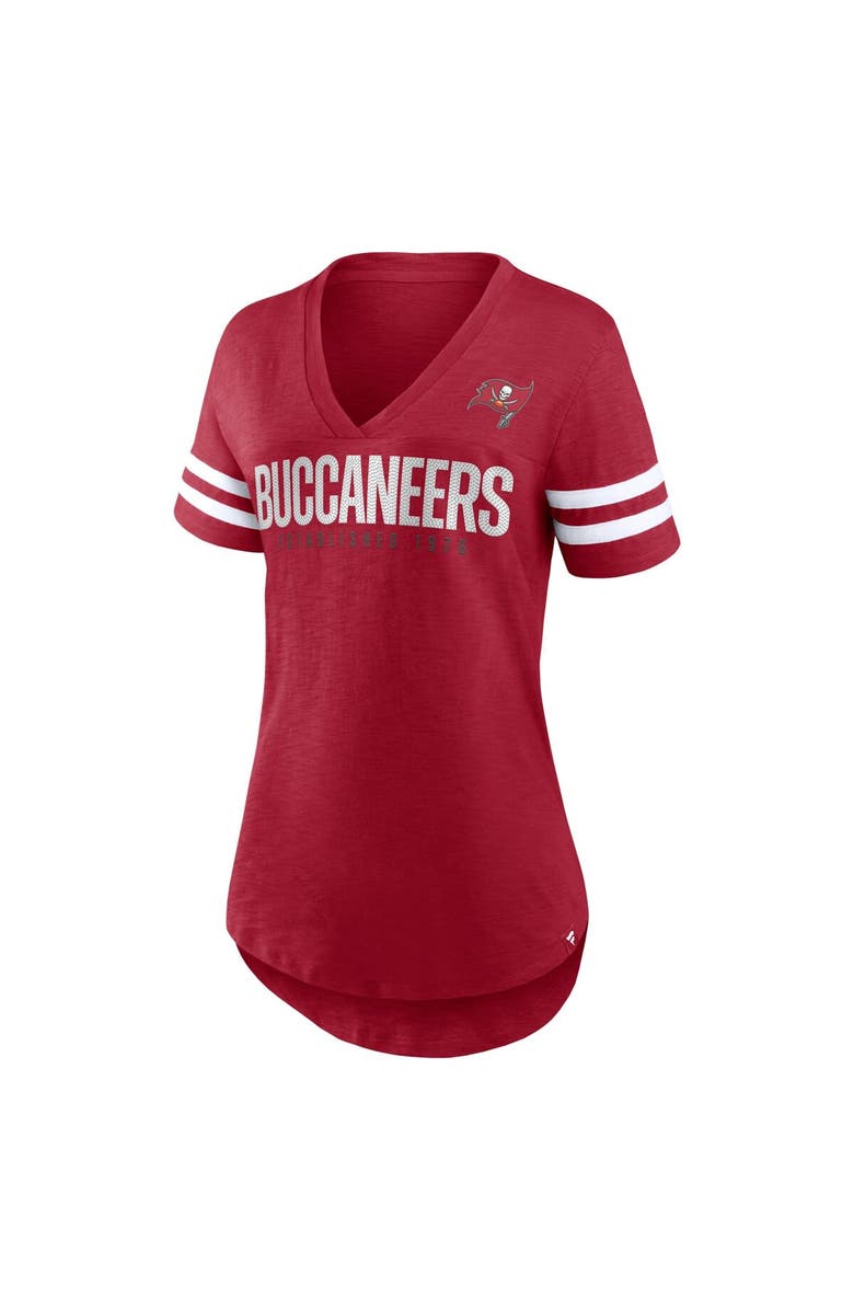 FANATICS Women's Fanatics Branded Red Tampa Bay Buccaneers Speed Tested V-Neck T-Shirt, Alternate, color, 