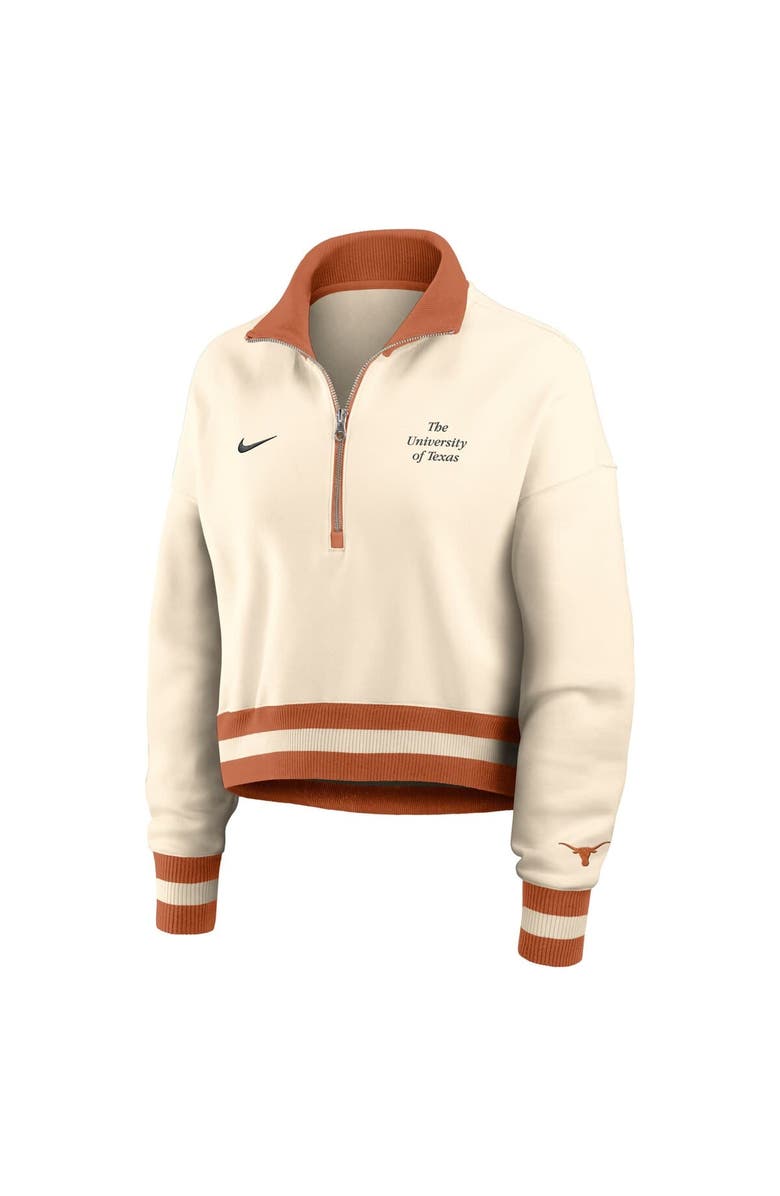 Nike Women's Nike Tan Texas Longhorns Legacy Half-Zip Sweatshirt, Alternate, color, Cream