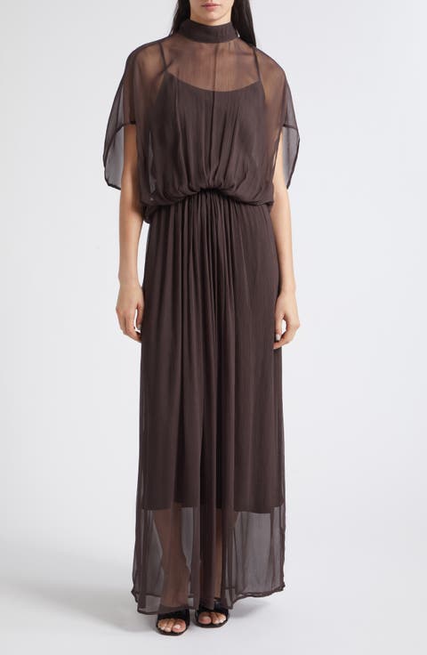 Viviana Shirred Maxi Dress