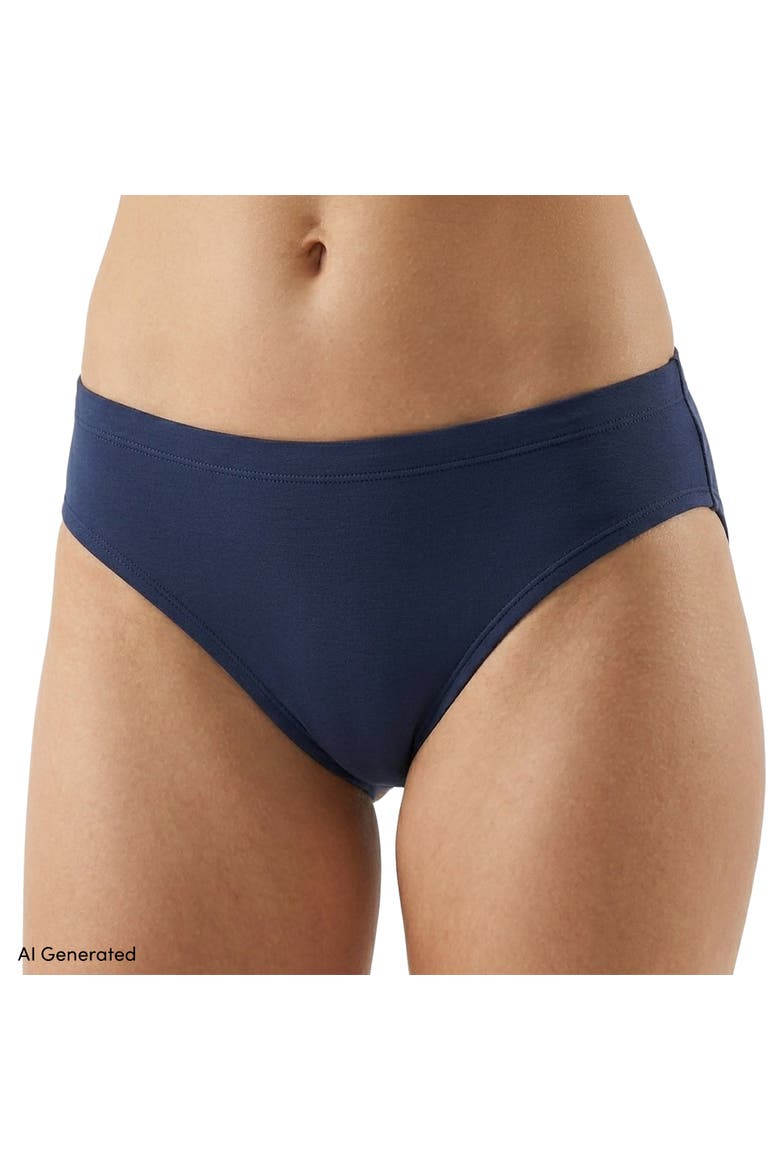 Bikini True Solutions Light Weight Microfiber Basics 3 Pack Panties, Alternate, color, Clay/Navy/Blk