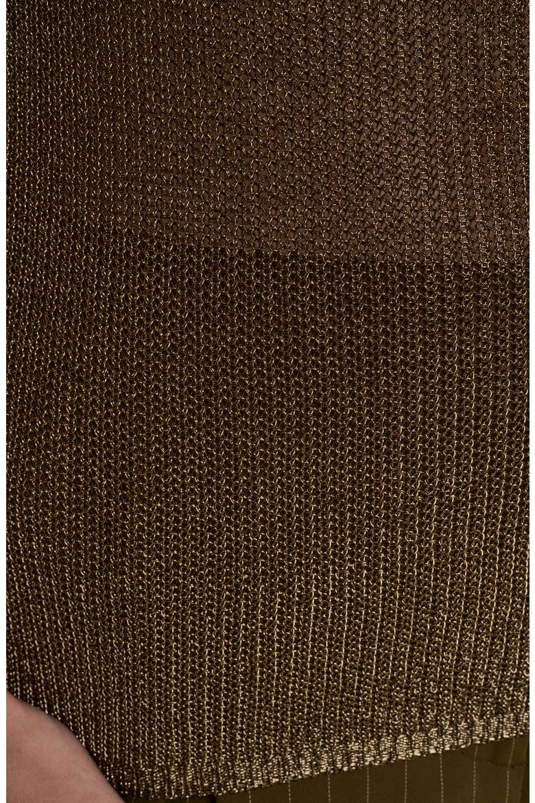 Metallic Cowl Neck Sleeveless Top, Alternate, color, OLIVE BRIN