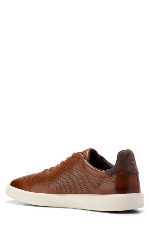 Cole Haan Grand Crosscourt Modern Perforated Sneaker In British Tan/ch Dk Cho