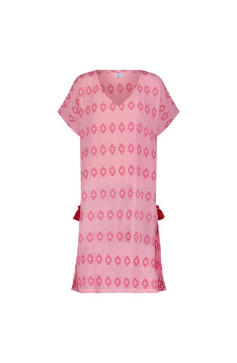 Capucine Women's Maxi Caftan Rose Embroidery