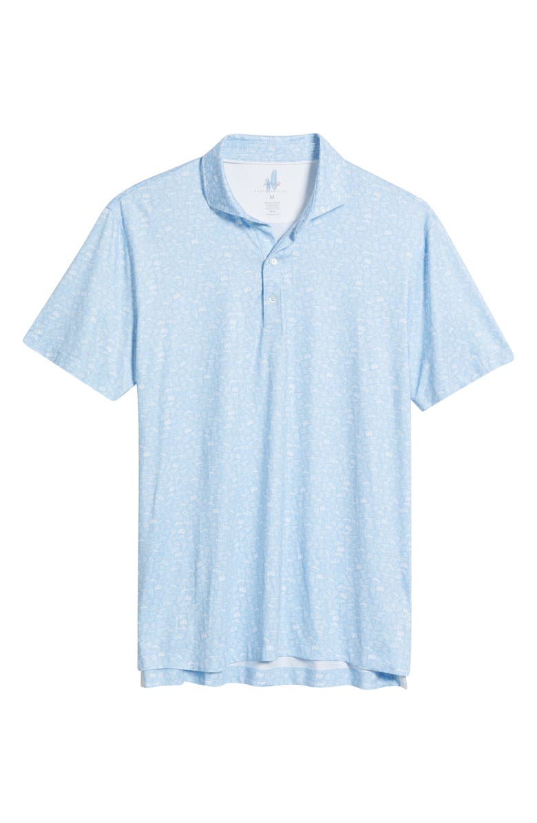 johnnie-O Wine Mixer Libation Print Featherweight Performance Polo, Alternate, color, Kona