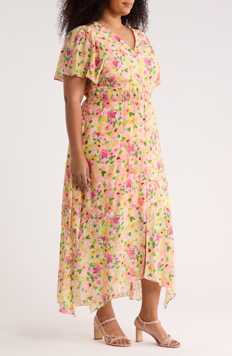 CeCe Smocked Waist Maxi Dress, Alternate, color, Claret Red