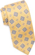 Duchamp Medallion Jacquard Silk Tie