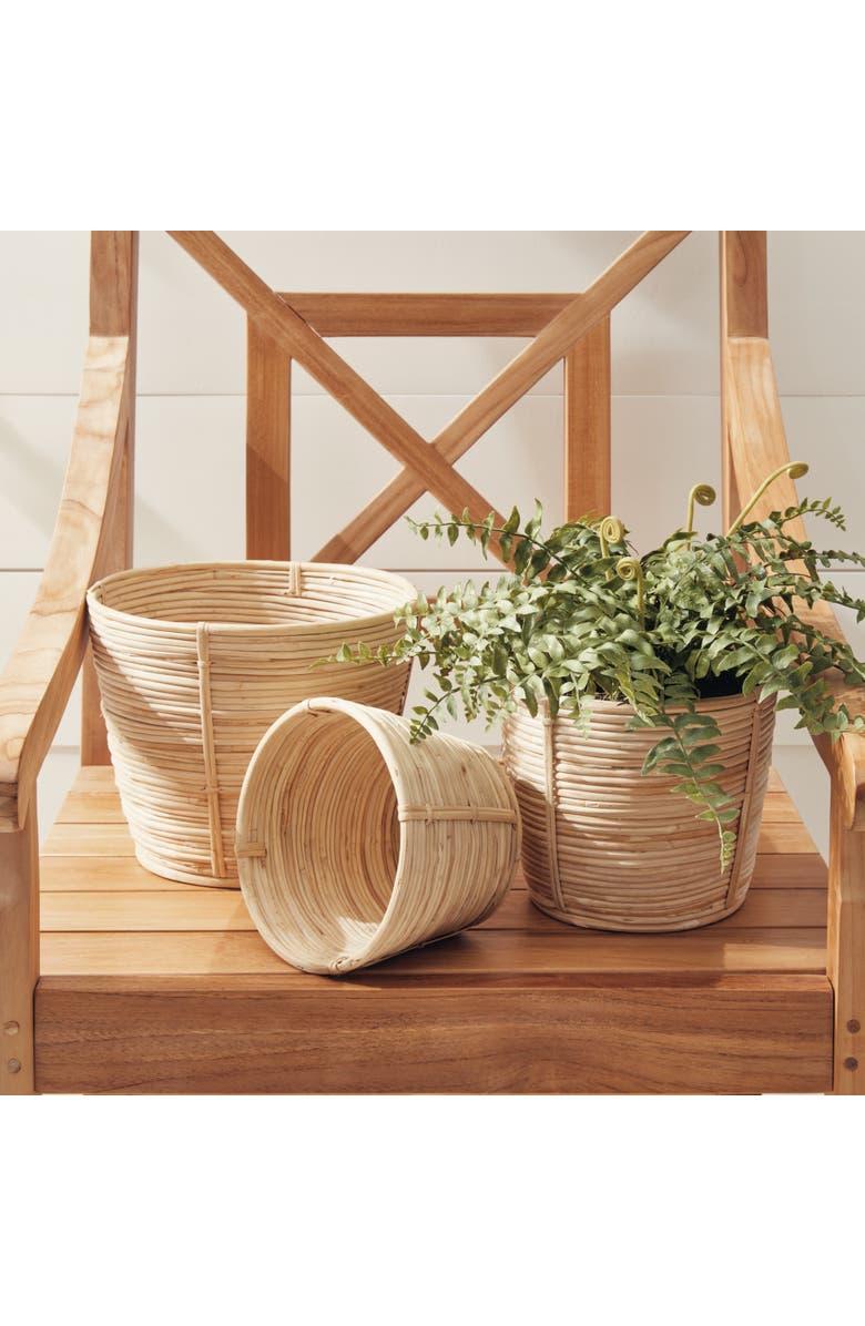Napa Home & Garden Cane Rattan Mini Round Baskets, Set Of 3, Alternate, color, 