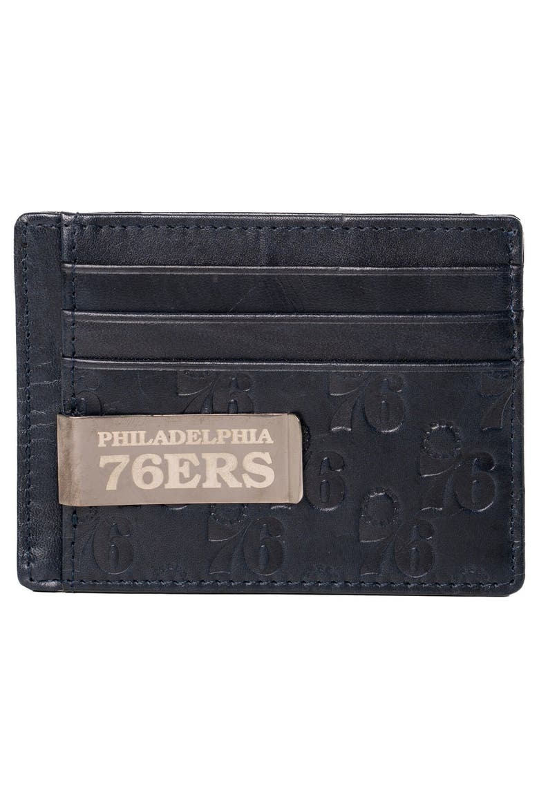 Navy Philadelphia 76ers Sanford Front Pocket Wallet with Money Clip, Main, color, Navy