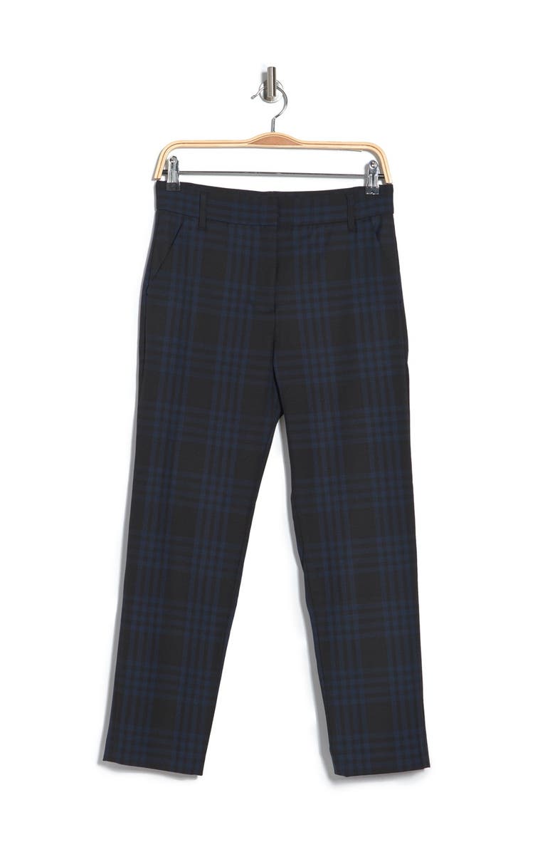 VELVET Plaid Straight Leg Trousers, Alternate, color,