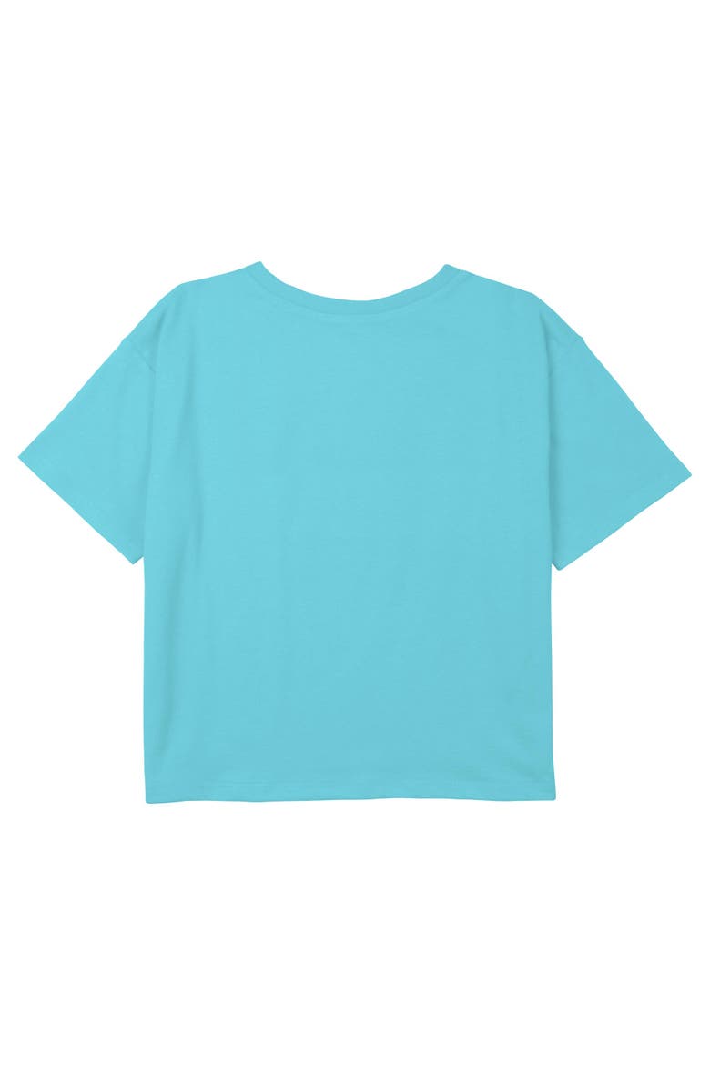 Girl's Lilo & Stitch Surfing Aloha Stitch  Graphic T-Shirt, Alternate, color, Blue