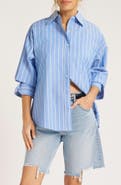 matty m. Genevieve Stripe Button-Up Top