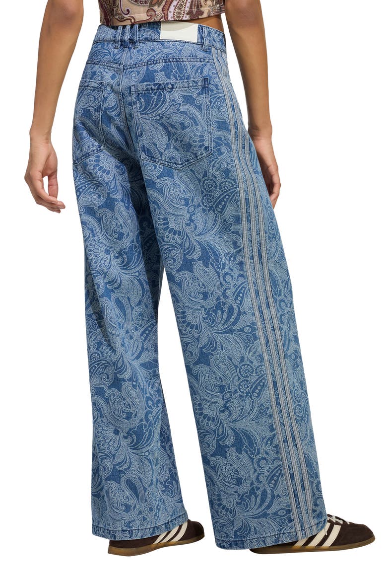Paisley Print Straight Leg Jeans, Alternate, color, MEDIUM VINTAGE/ LIGHT DENIM