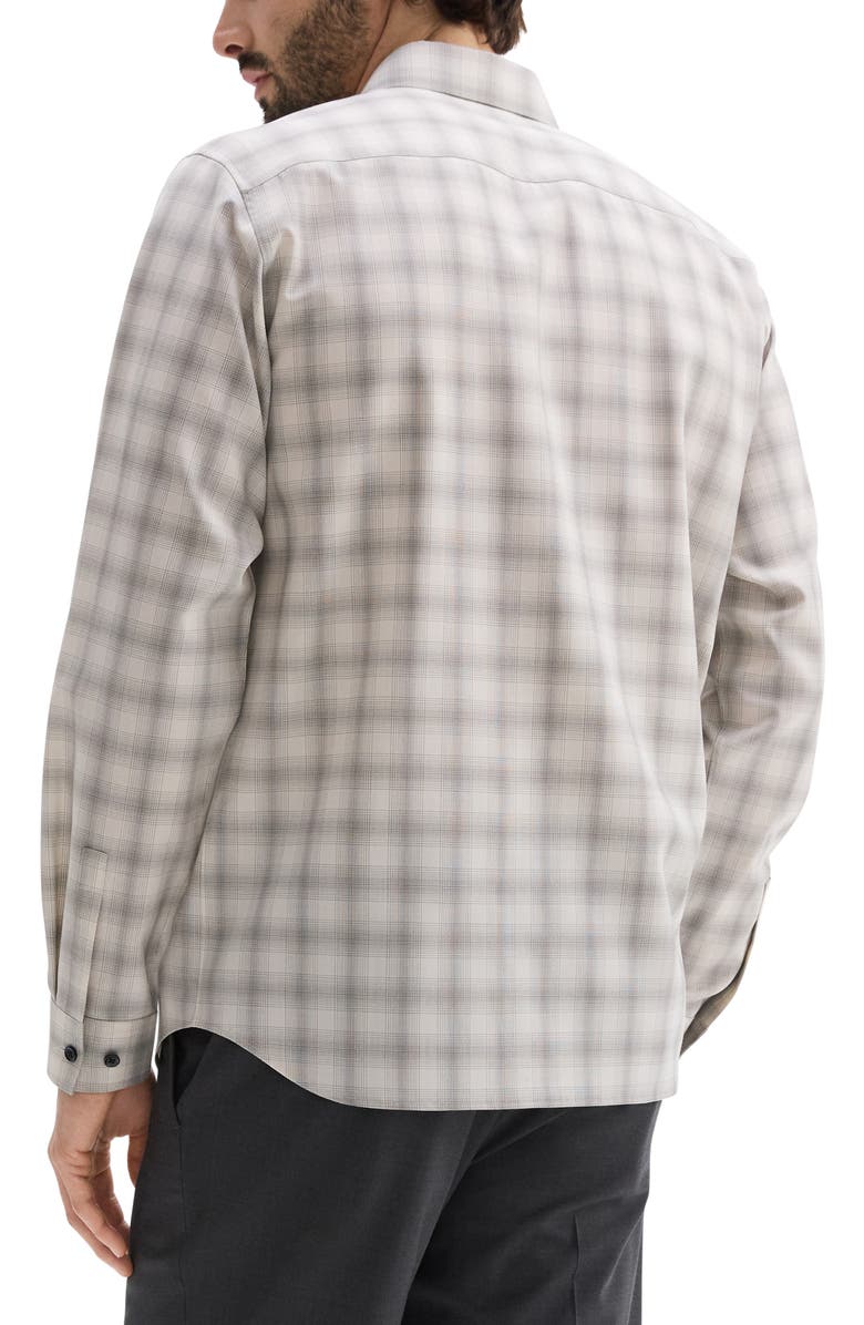 Theory Irving Plaid Virgin Wool Button-Up Shirt, Alternate, color, 