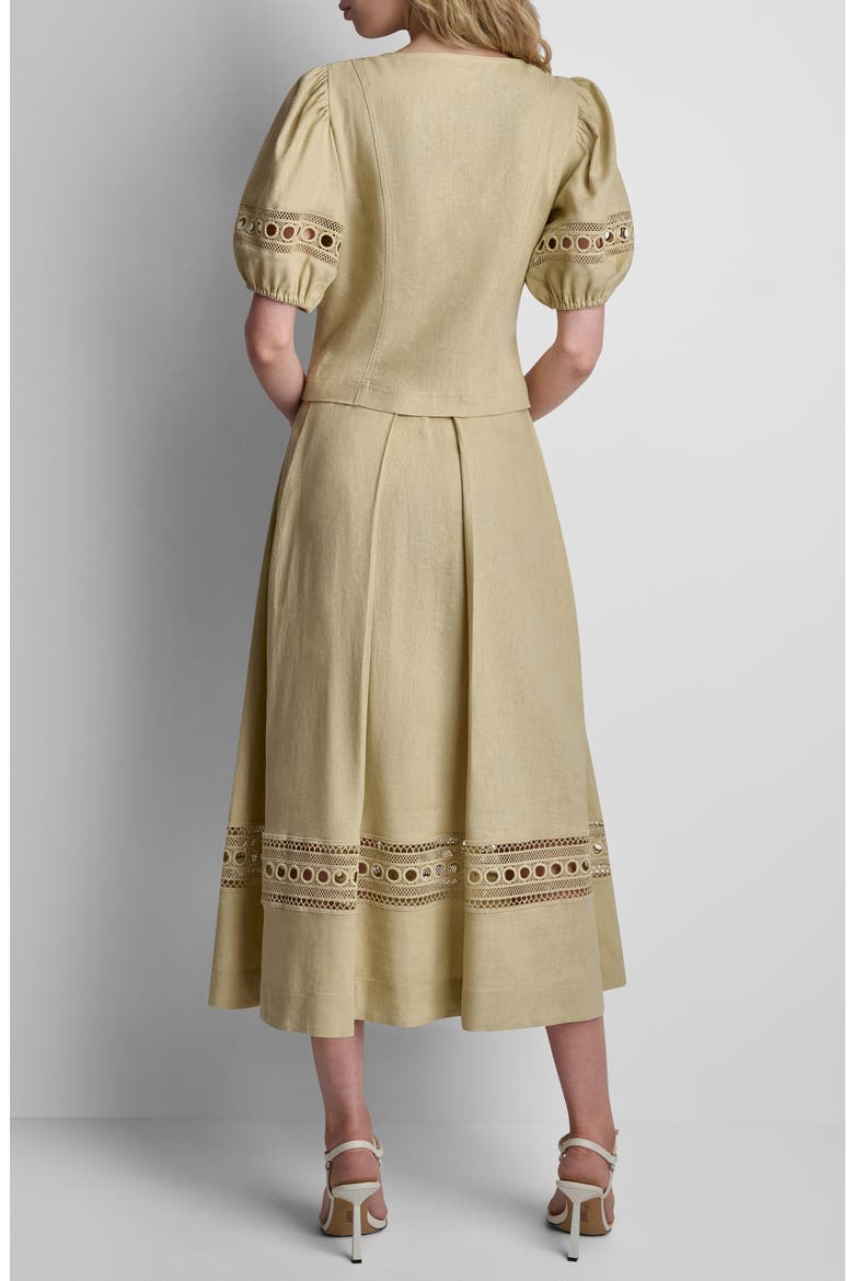 Loop Lace Puff Sleeve Top, Alternate, color, MOJAVE DESERT