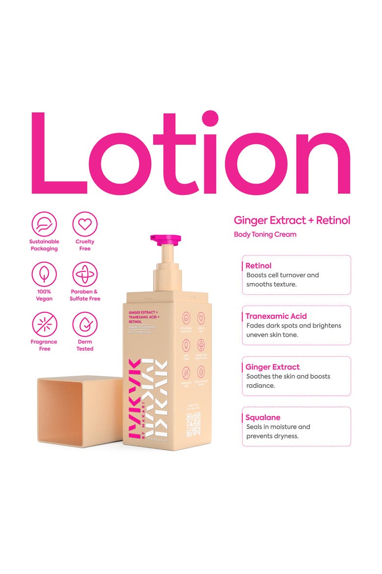 Ginger Extract + Tranexamic Acid + Retinol Body Toning Cream, Alternate, color, None
