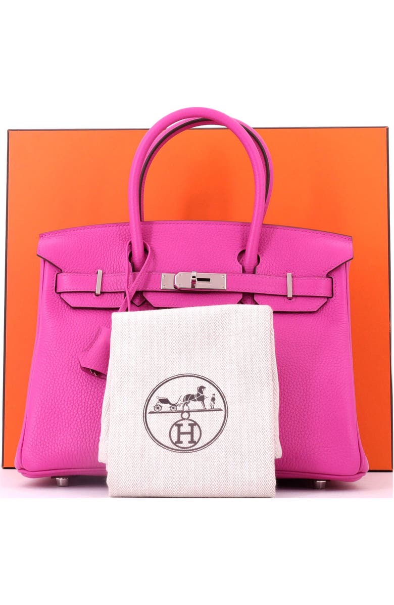 Pre-Owned Hermes Birkin Handbag Pink Clemence with Palladium Hardware 30, Alternate, color, Magnolia