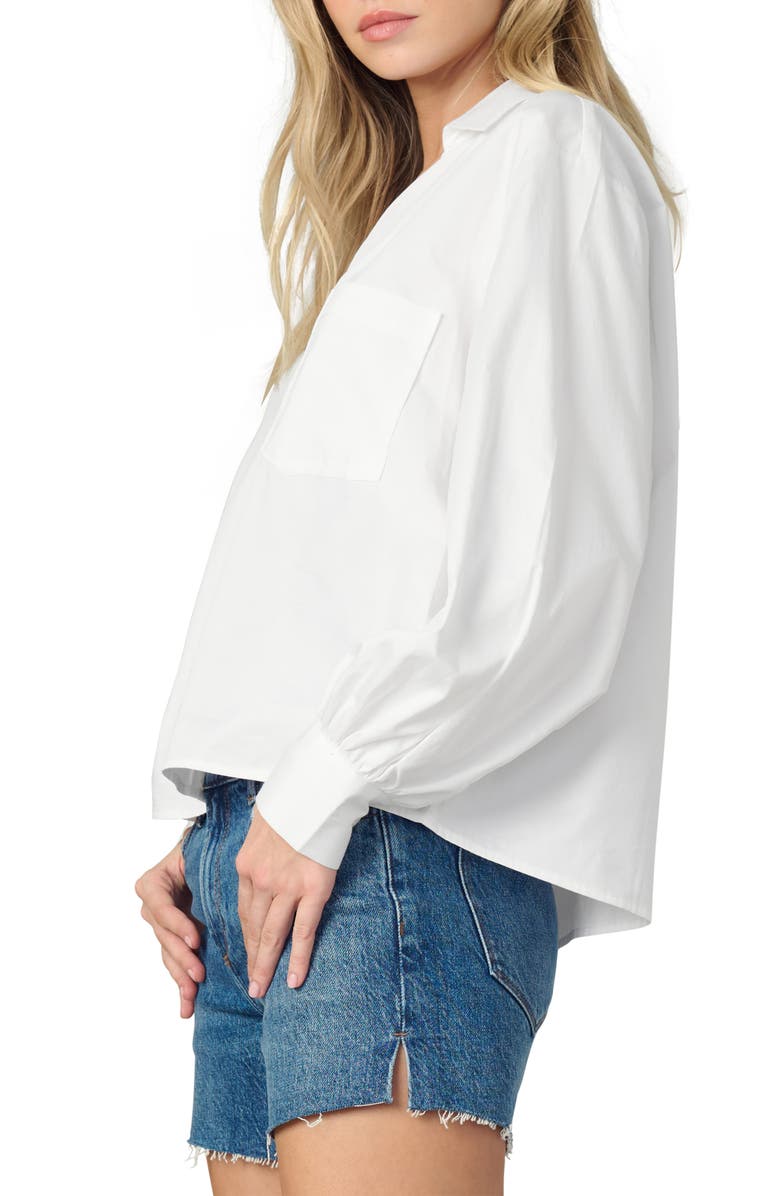 Joe's The Popover Johnny Collar Top, Alternate, color, White
